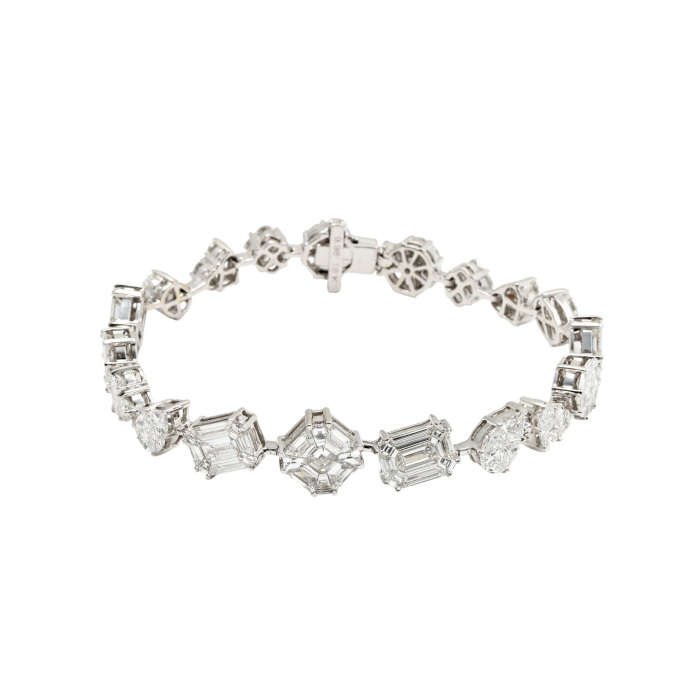 K18ホワイトゴールド ダイヤモンド ブレスレット J418892 | ユキザキ