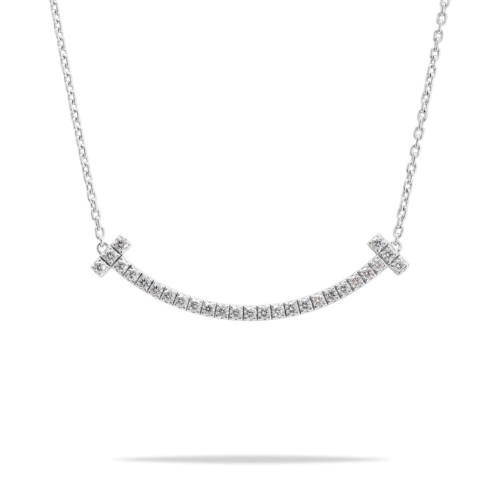 USED] Tiffany Tiffany T Medium Smile 67513304 necklace J419064