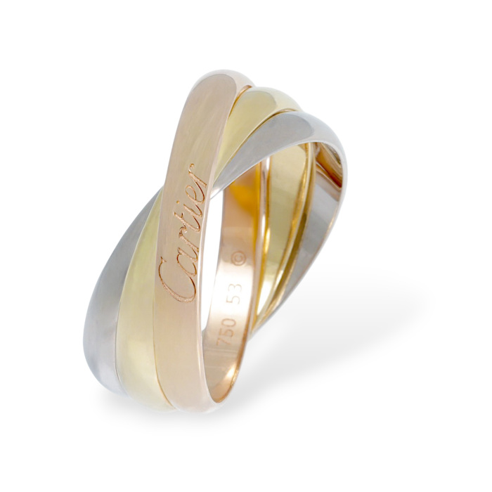 美品Cartier トリニティリング　スモールサイズ　50（10号） 楽天市場】カルティエ CARTIER トリニティ リング 指輪 XS #50 10号 3