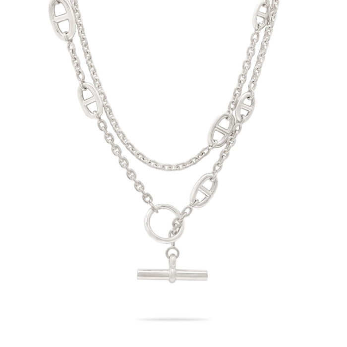 エルメス　シェーヌダンクル　特大ネックレスケース　希少品 未使用] エルメス シェーヌダンクル H104569B ネックレス