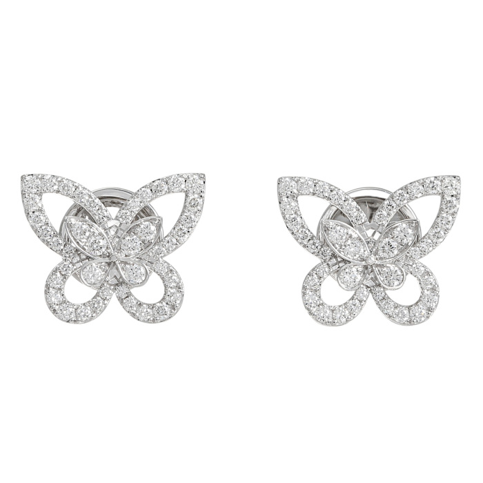 K14WG スタッドピアス ゆれるダイヤ フレームレス レディース 中古