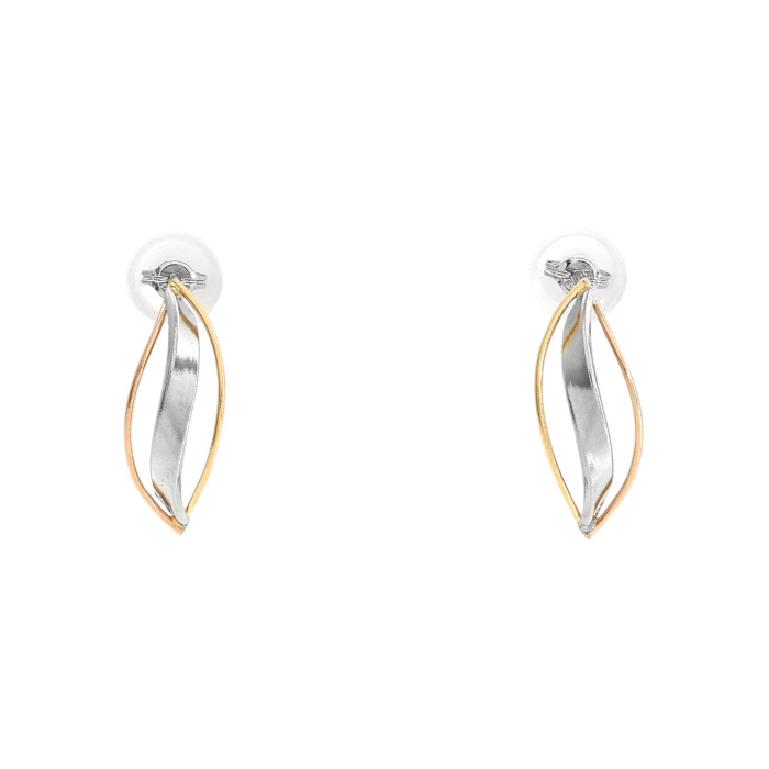 プラチナ900 K18イエローゴールド K18ピンクゴールド ジガネ ピアス