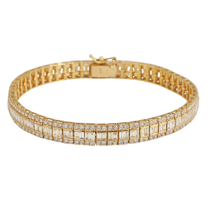 k18ダイヤ入りブレスレット K18イエローゴールド ダイヤモンド ブレスレット J423472 | ユキザキ