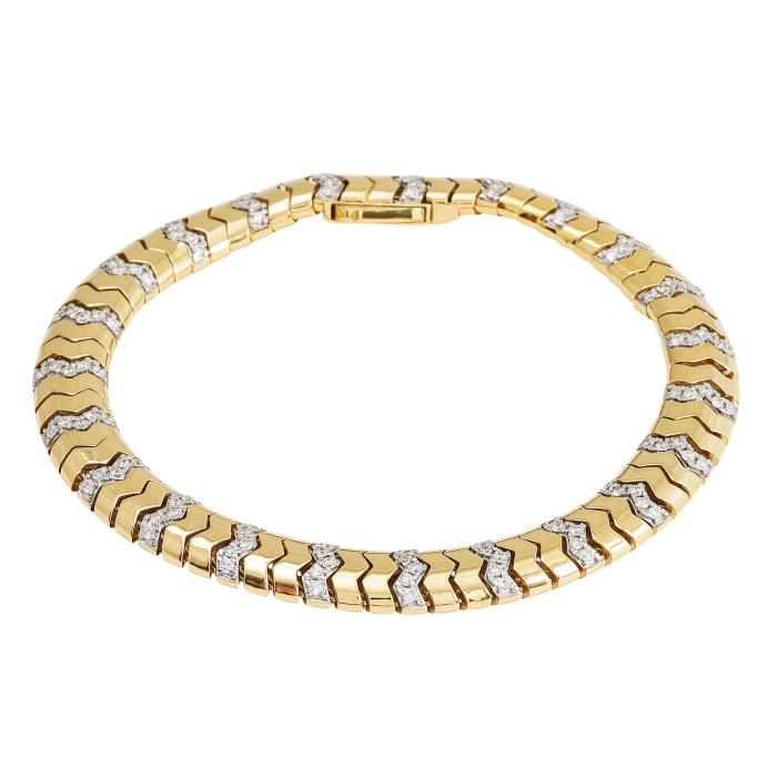 K18イエローゴールド ダイヤモンド ブレスレット J423473 | ユキザキ