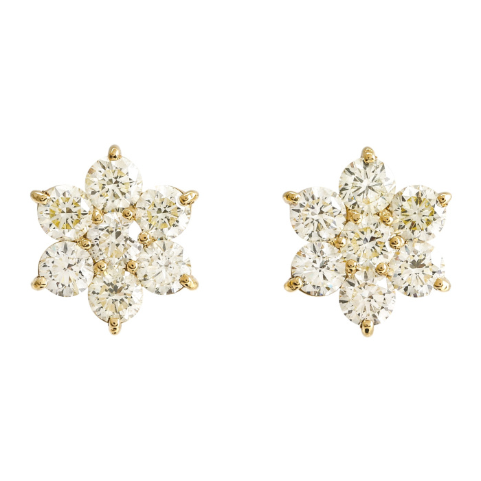 K18イエローゴールド ダイヤモンド ピアス J423504 | ユキザキセレクト