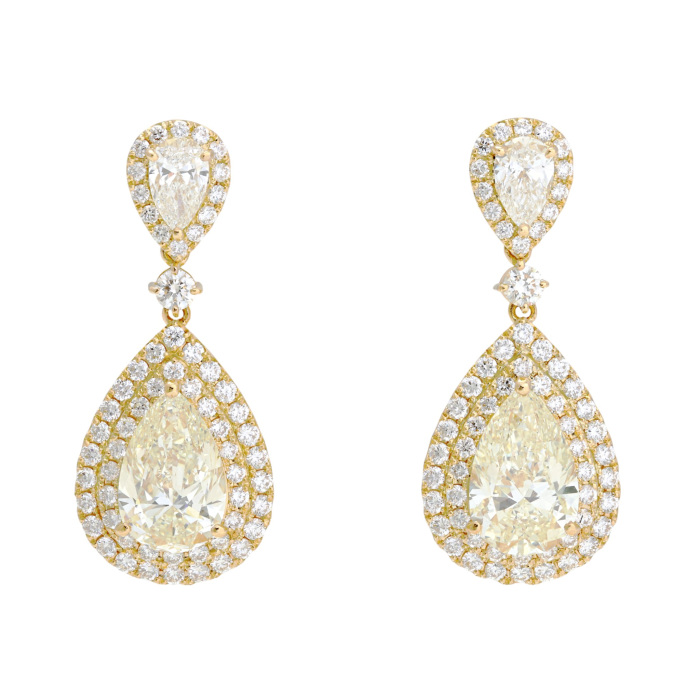 K18イエローゴールド ダイヤモンド ピアス J424588 | ユキザキセレクト