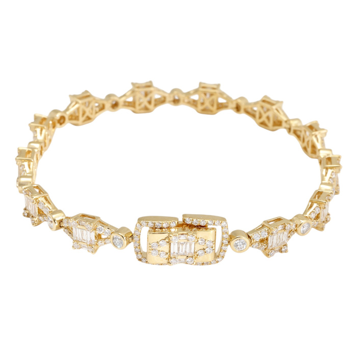 K18イエローゴールド ダイヤモンド ブレスレット J426268 | ユキザキ