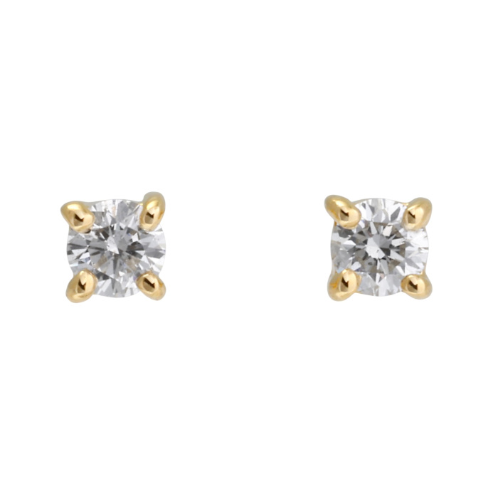 K18イエローゴールド ダイヤモンド ピアス J426784 | ユキザキセレクト