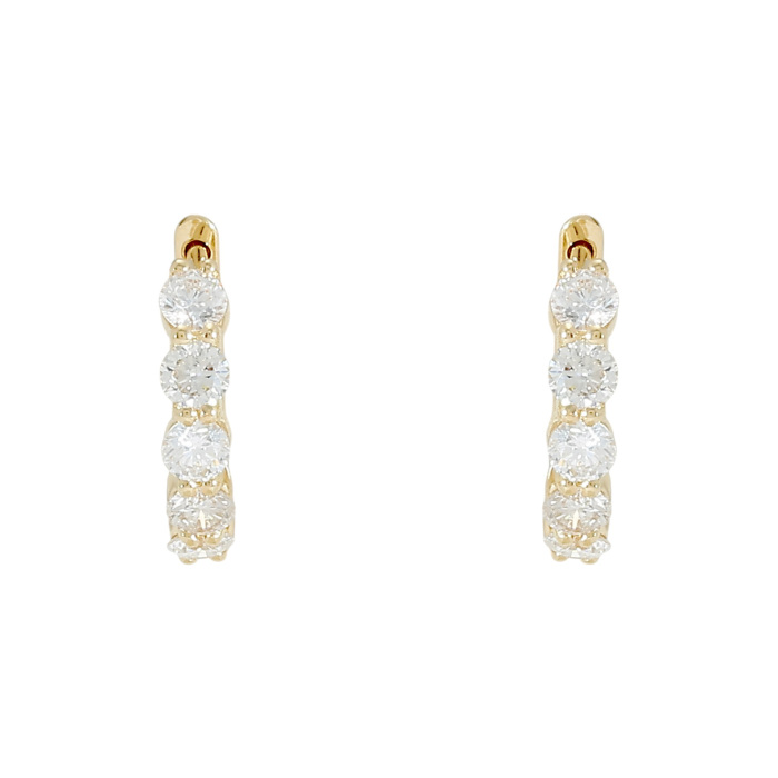 K18イエローゴールド ダイヤモンド ピアス J426852 | ユキザキセレクト