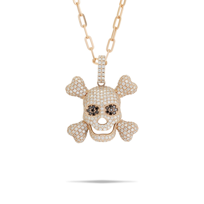 K18ピンクゴールド ダイヤモンド ブラックダイヤ ネックレス J427190