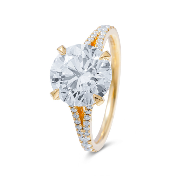 K18 ダイヤ リング 指輪 アクセサリー ジュエリー ゴールド　18金 指輪 クローバー 四葉 ダイヤモンド リング 0.05ct 18金 18k k18