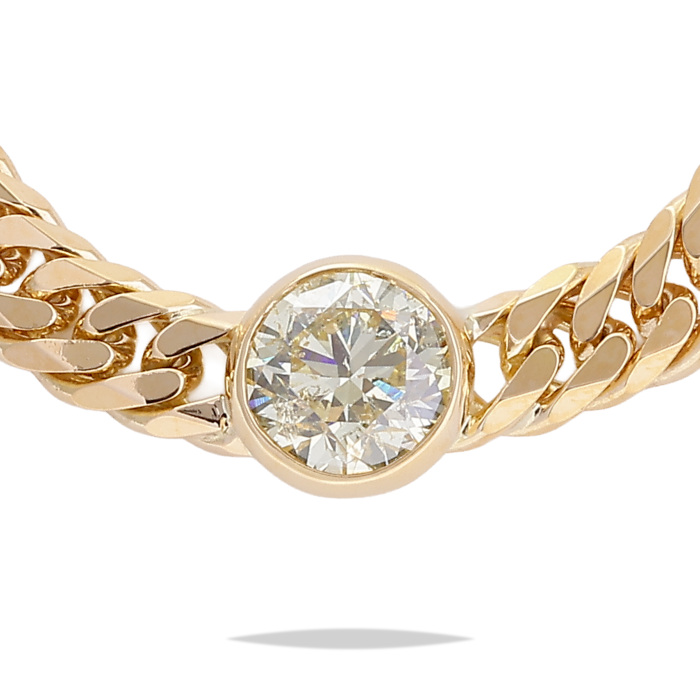 K18イエローゴールド ダイヤモンド 喜平 ネックレス ダブル6面 約50.5