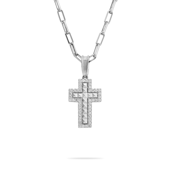 プラチナ950 プラチナ850 ダイヤモンド クロス ネックレス J429494