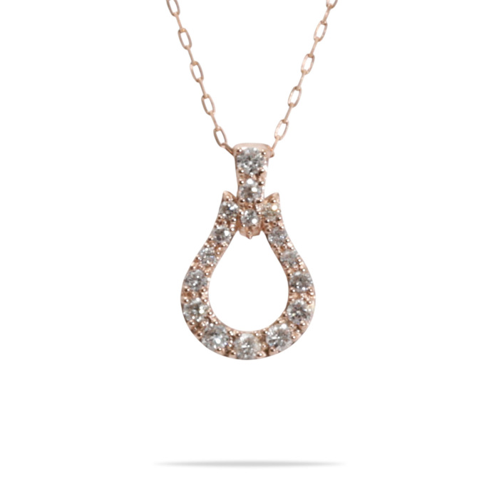 K18 pink gold diamond necklace J436122 | Yukizaki Select Jewelry
