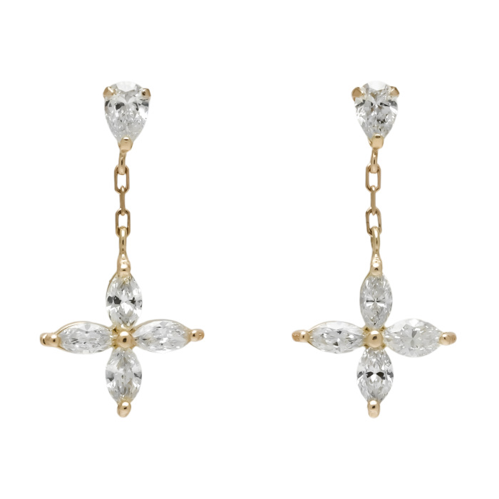 NEWELY ニュエリー ピアス クッキーダイヤモンド ダイヤモンド K18イエローゴールド ダイヤモンド ピアス J437638 | ユキザキセレクト