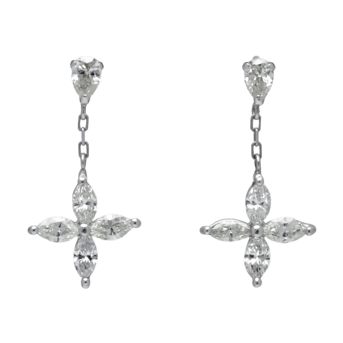 プラチナ900 ダイヤモンド ピアス J437648 | ユキザキセレクトジュエリー