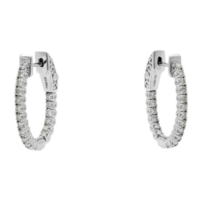 プラチナ900 ダイヤモンド ピアス J445452 | ユキザキセレクトジュエリー