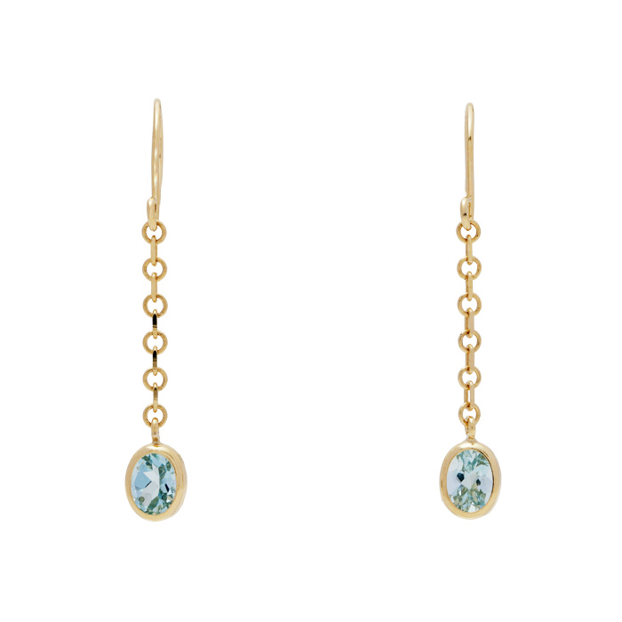 K18イエローゴールド アクアマリン ピアス【Web限定】 J446883 | ユキ