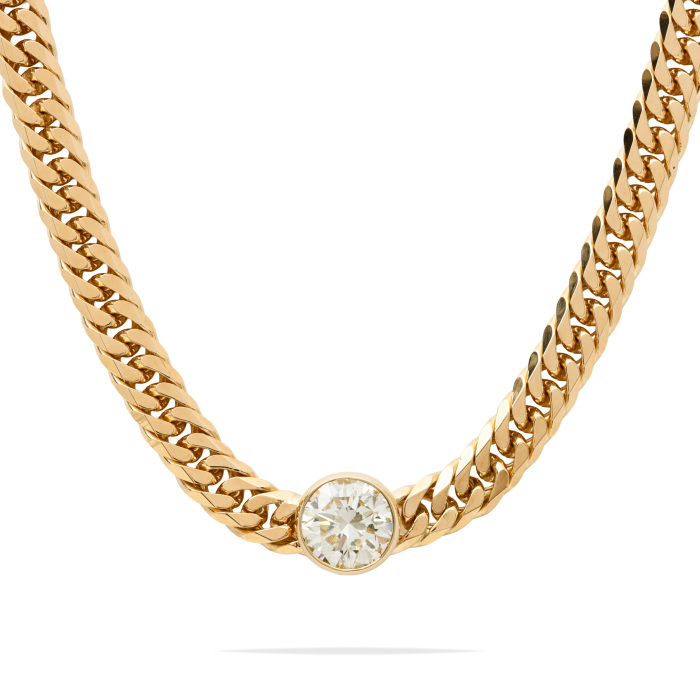 14kt SAK金のネックレス K18イエローゴールド ダイヤモンド 喜平 ネックレス ダブル6面 約50cm