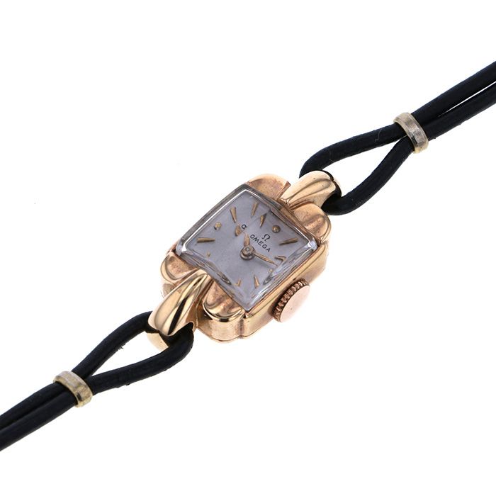 【稼働品】オメガ◆レディースウォッチ 78 オメガ OMEGA デビル 角型 レディースウォッチ エレガントなストライプ