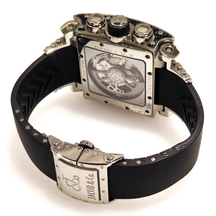 新品] ジェイコブ エピック JCV2Q10 カーボン ブラック ステンレス