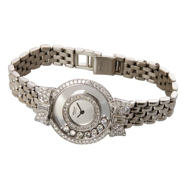 ショパールハッピーダイヤモンド腕時計 中古] ショパール ハッピーダイヤモンド リボン 40971 W131465 | ゆきざき