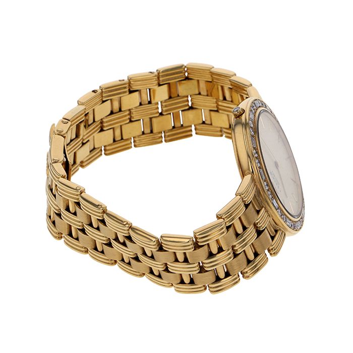 ヴィンテージ品 セイコー クレドール ベゼル14K レザーベルト 中古] セイコー クレドール クレドール ベゼルダイヤ 8J806020 W133884