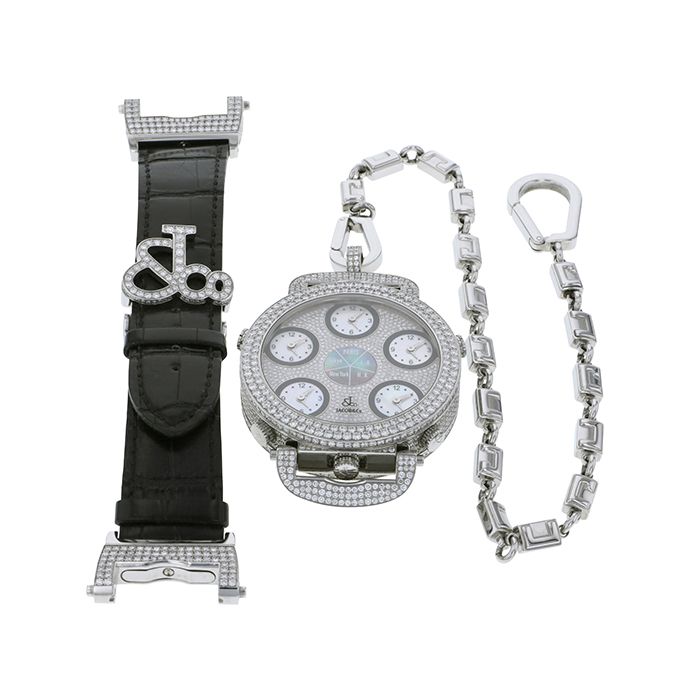 中古] ジェイコブ シックスタイムゾーン ベゼルダイヤ JC63BK