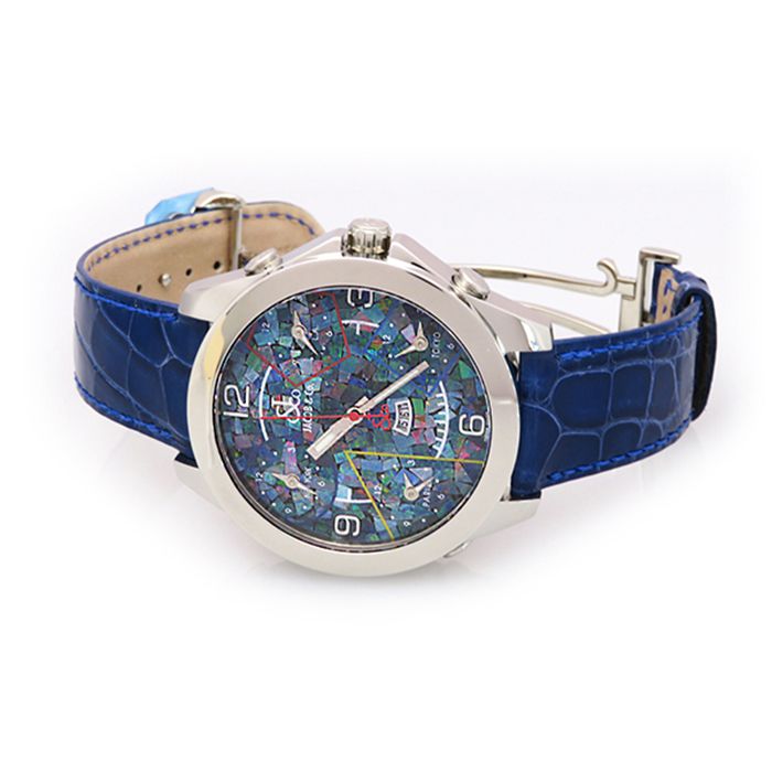 新品] ジェイコブ ファイブタイムゾーン JC74 オパール ブルー