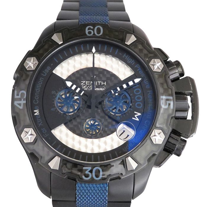 New] Zenith 960529400051M533 carbon black Titanium Chronograph
