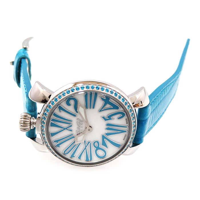 新品] ガガミラノ マヌアーレ 602503 シェル ホワイト ステンレス