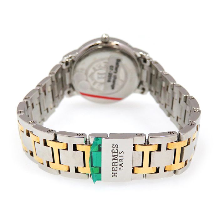 新品] エルメス クリッパー CP13202124968 シェル ホワイト ステンレス