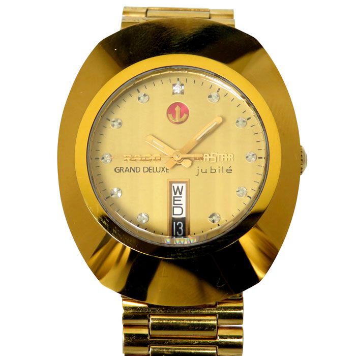 稼働　RADO ラドー　ダイヤスター レクタンギュラー ゴールド 腕時計 中古] ラドー ダイヤスター W162043 w162043 | ゆきざき