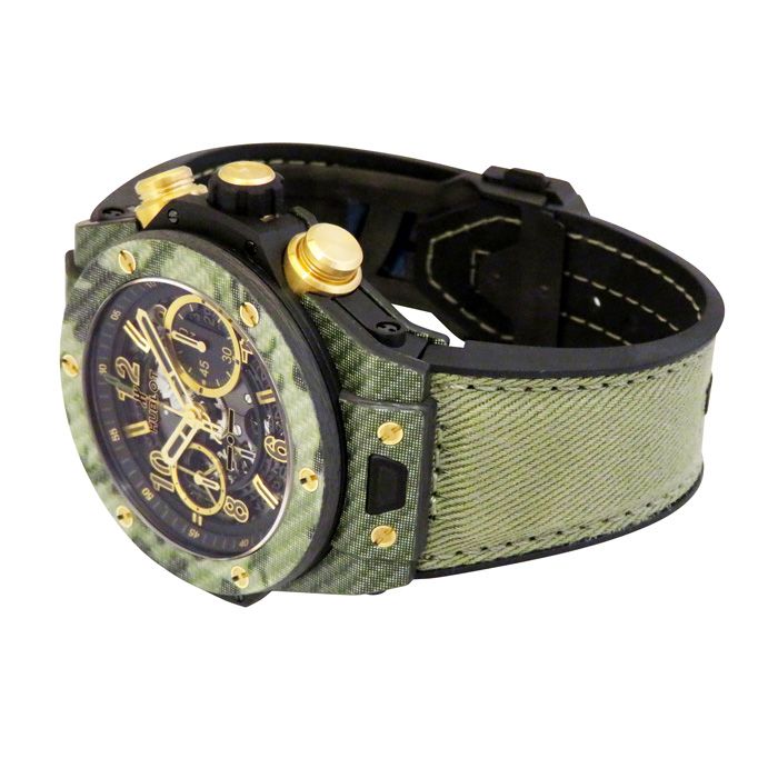New] HUBLOT big Bang 411YG1198NRITI16Black gold Carbon Texarium