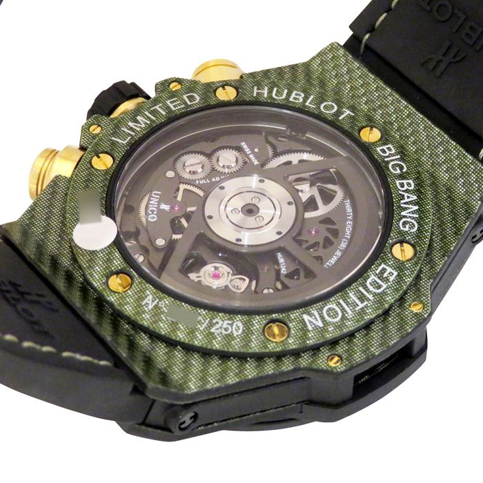 New] HUBLOT big Bang 411YG1198NRITI16Black gold Carbon Texarium
