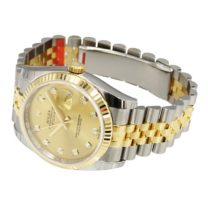 ロレックス デイトジャスト 116233G.CPJシャンパン ダイヤモンド