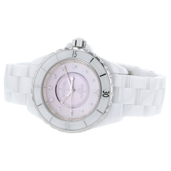 新品] シャネル J12 H5514 シェル ピンク ダイヤモンド セラミック