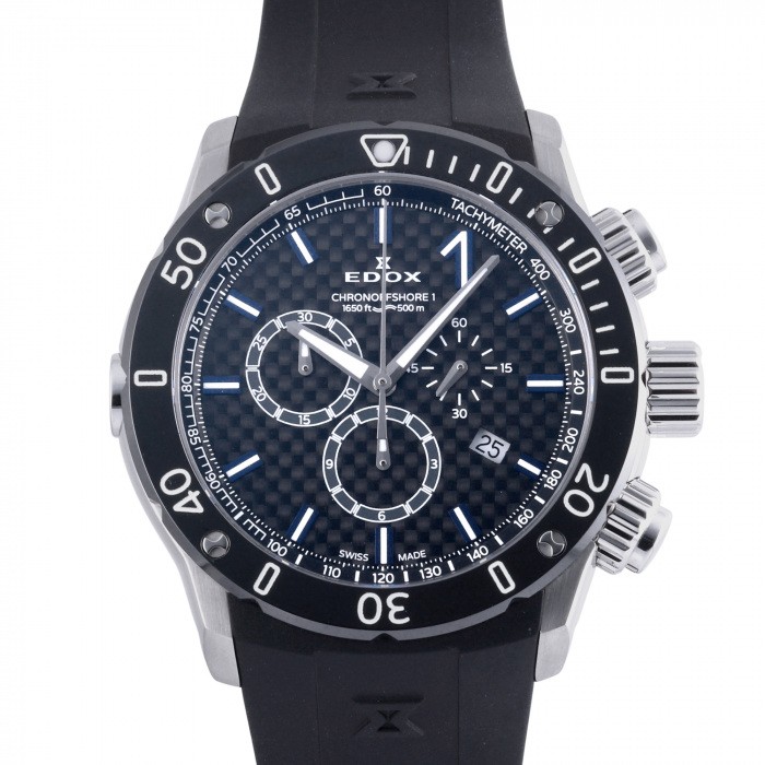 New] Edox Chrono Offshore 1 102213NIBU2 carbon black stainless