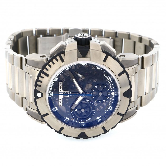 New] HARRY WINSTON Ocean OCSACH44ZZ003 skeleton black Zarium