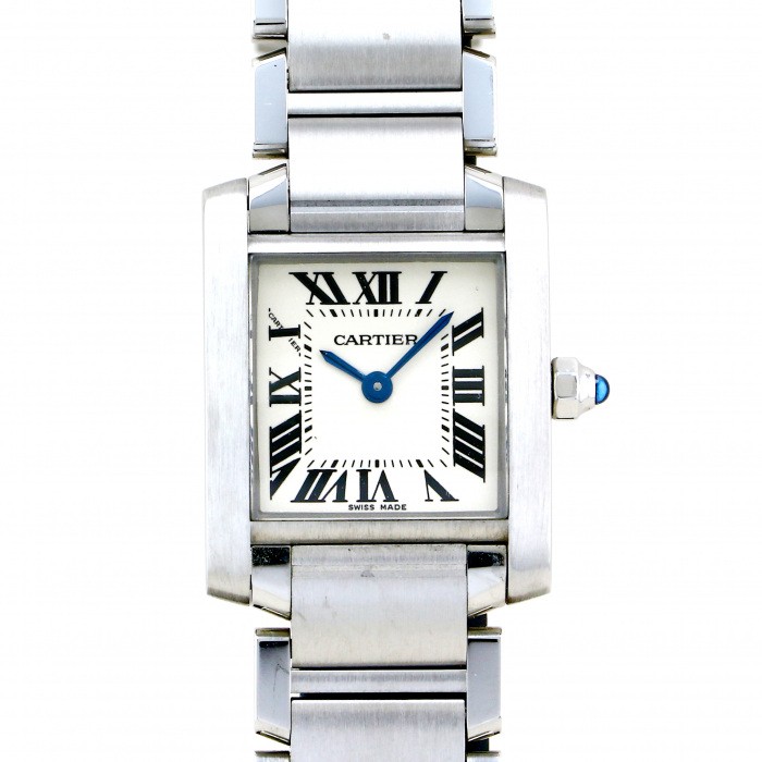 カルティエ CARTIER タンクフランセーズSM レディース クォーツ 腕時計 SS ホワイト文字盤 W51008Q3 中古 新入荷 CA0447 中古)CARTIER カルティエ タンク フランセーズ SM W51008Q3（商品ID