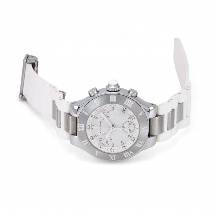 カルティエ　マスト21クロノスカフ Cartier カルティエ マスト21 クロノスカフ W10197U2 クォーツ式