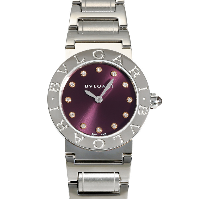 New] BVLGARI Bulgari Bulgari BBL26C7SS12purple diamond stainless
