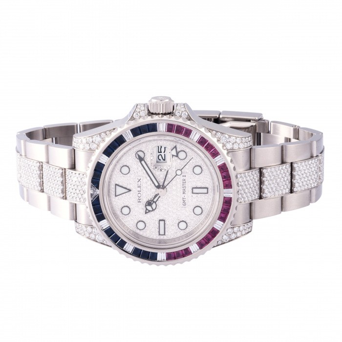 ロレックス GMTマスターII 116759SARU.FDDTOCD 全面ダイヤ ホワイト