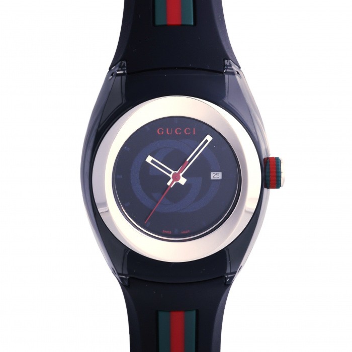 【希少】グッチ　ダイヤ　時計　5500M 箱付　ブラック 楽天市場】【ウォッチ】GUCCI グッチ ブラック文字盤 ダイヤ