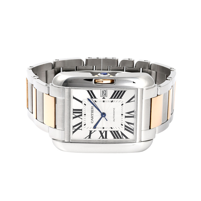 カルティエ 腕時計 自動巻き くど シルバー メンズ レディース 美品 h  