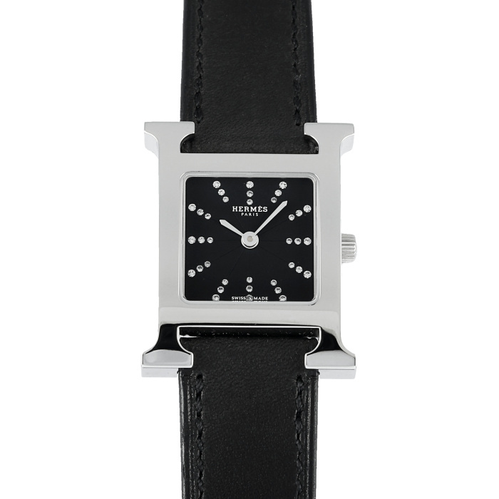 新品] エルメス Hウォッチ 054065WWブラック ステンレス | ゆきざき