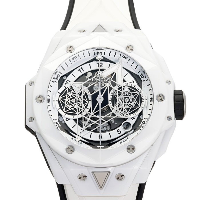 ⭐️正規品HUBLOT ウブロ ビッグ・バン41mm 白ラバーベルト中古♪ 中古] ウブロ ビッグバン サンブルー II 世界限定200本