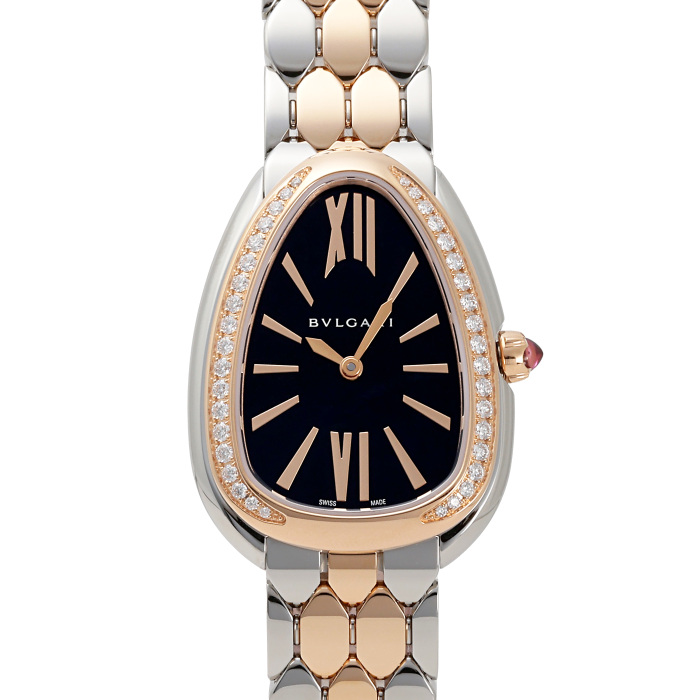 h*4様 ブルガリ/カフス/星座モチーフ/ブラック/BVLGARI/希少 新品] ブルガリ セルペンティ 103450ブラック ステンレス | ゆきざき