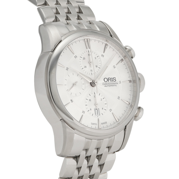 新品] オリス アートリエ 77476864051Mシルバー ステンレス クロノ