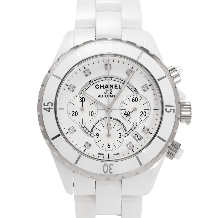 s*d様 CHANEL J12 ホワイト セラミック クロノグラフ 楽天市場】【ウォッチ】【OH済】 CHANEL シャネル J12 クロノ